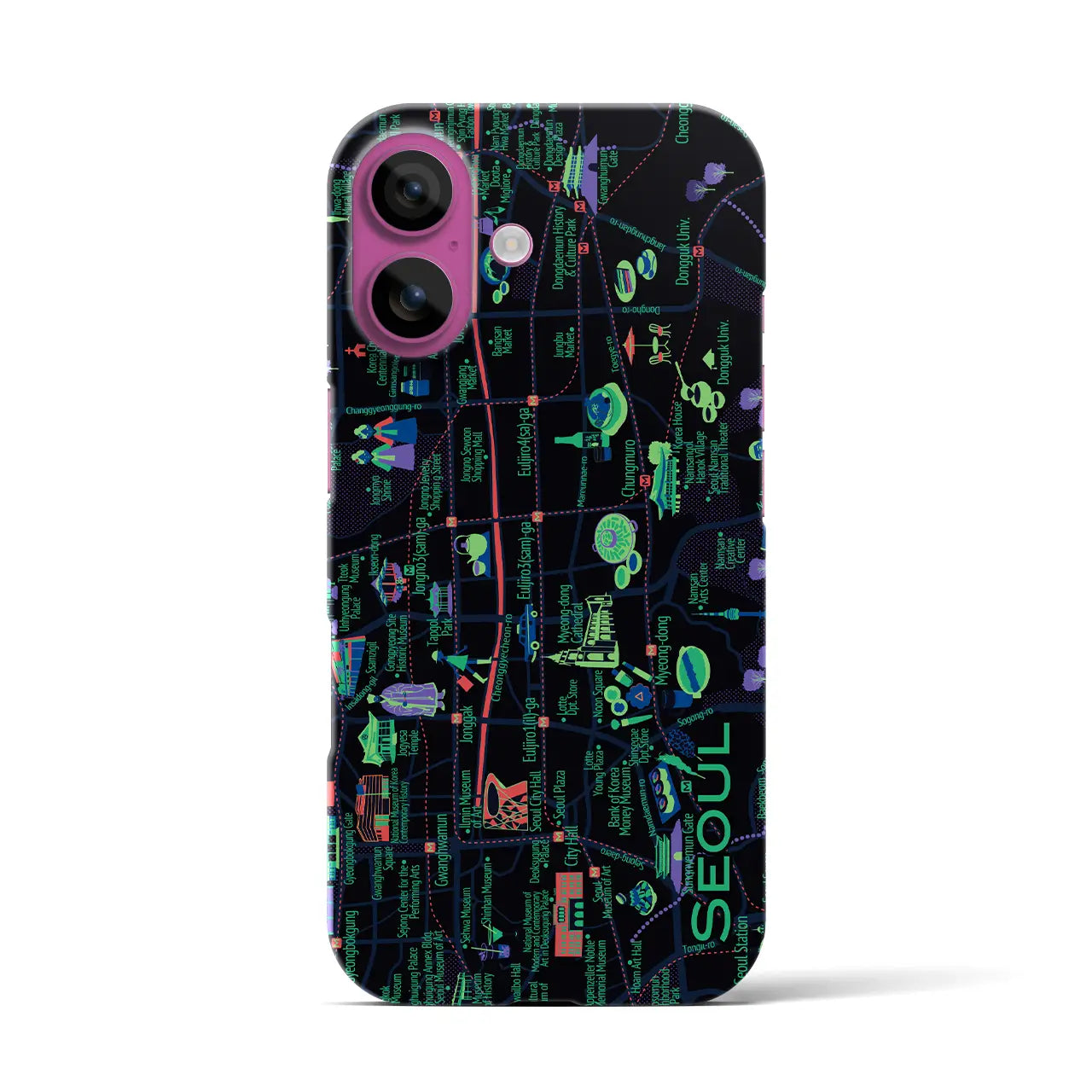【ソウル】イラストマップiPhoneケース(バックカバータイプ)