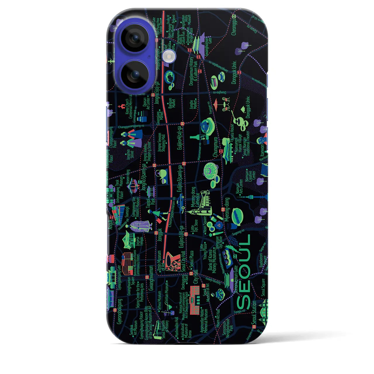 【ソウル】イラストマップiPhoneケース(バックカバータイプ)