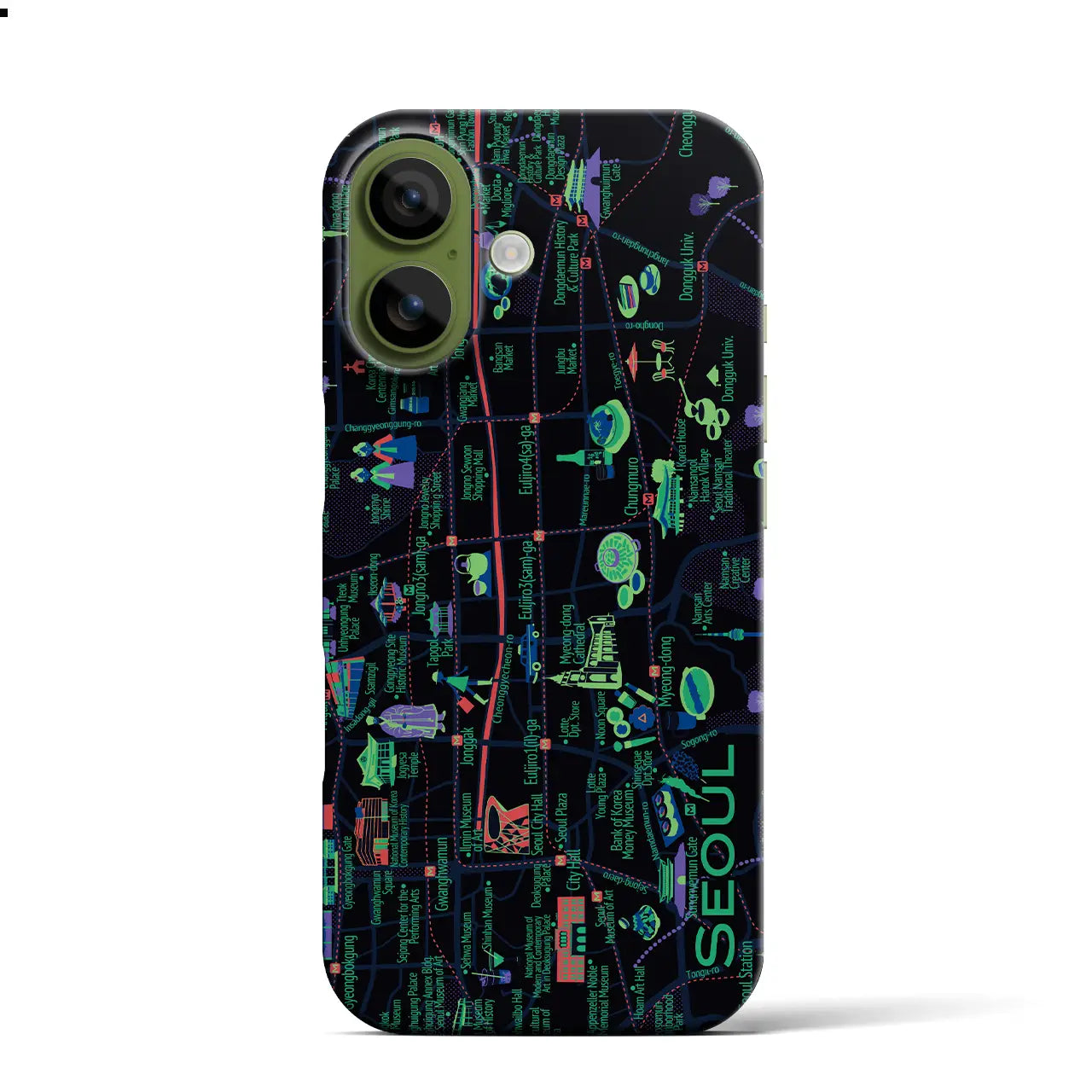 【ソウル】イラストマップiPhoneケース(バックカバータイプ)