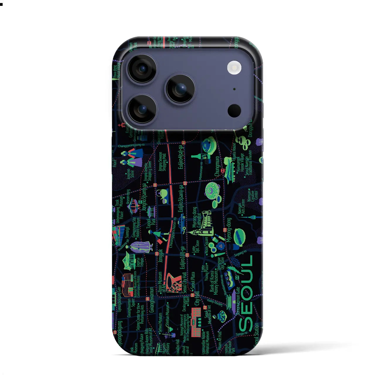 【ソウル】イラストマップiPhoneケース(バックカバータイプ)