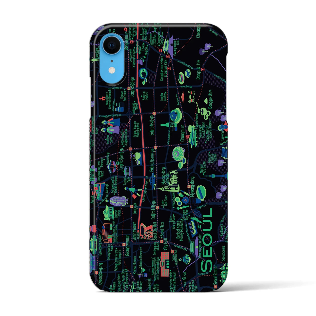 【ソウル】イラストマップiPhoneケース(バックカバータイプ)
