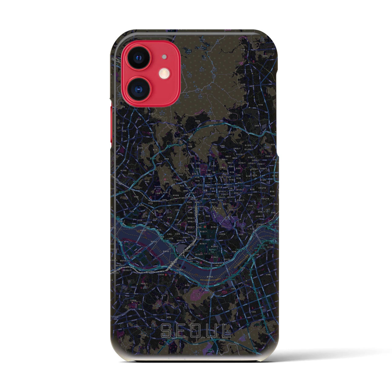 【ソウル(韓国)】地図柄iPhoneケース(バックカバータイプ)