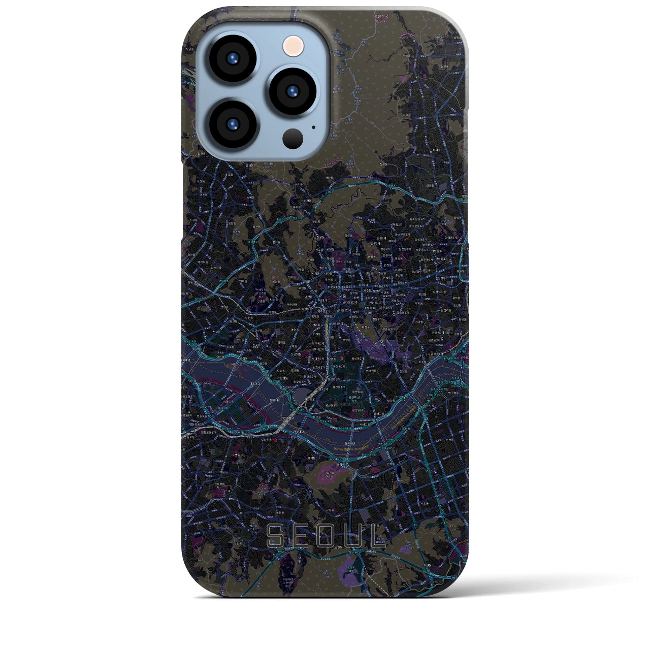 【ソウル(韓国)】地図柄iPhoneケース(バックカバータイプ)