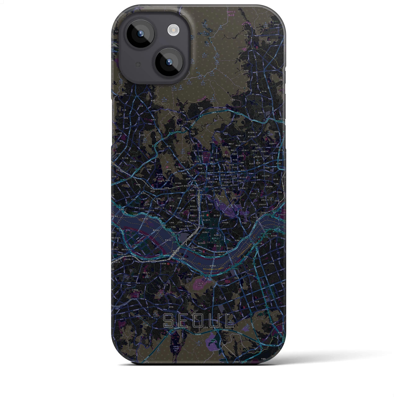 【ソウル(韓国)】地図柄iPhoneケース(バックカバータイプ)