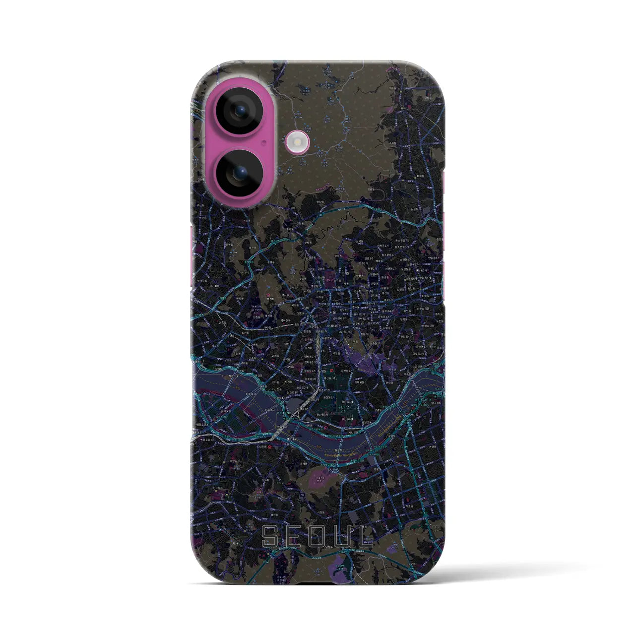 【ソウル(韓国)】地図柄iPhoneケース(バックカバータイプ)