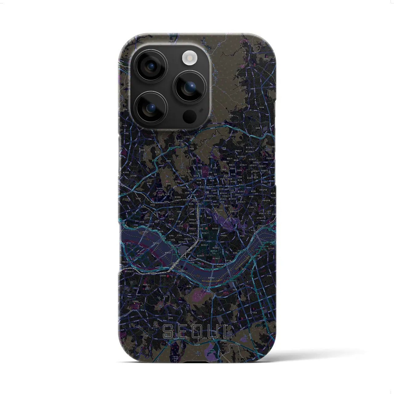 【ソウル(韓国)】地図柄iPhoneケース(バックカバータイプ)