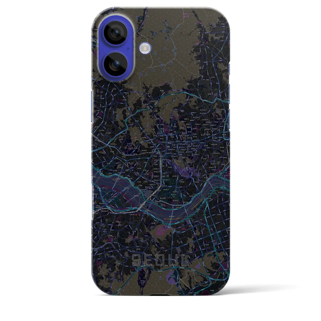 【ソウル(韓国)】地図柄iPhoneケース(バックカバータイプ)