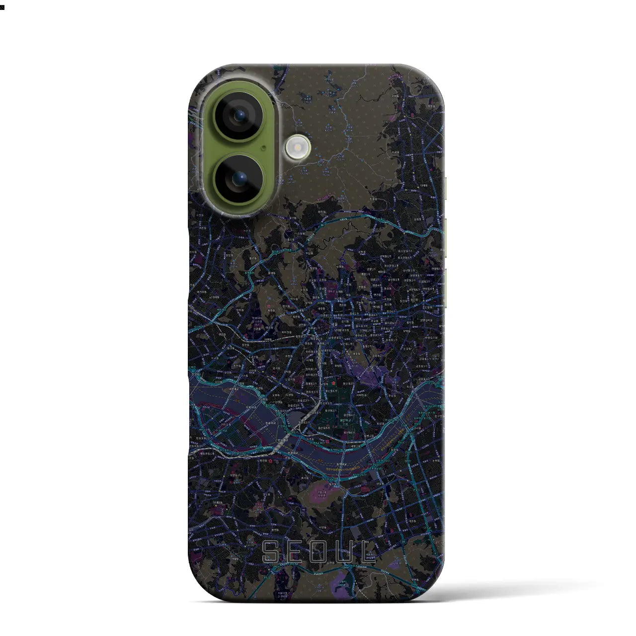 【ソウル(韓国)】地図柄iPhoneケース(バックカバータイプ)