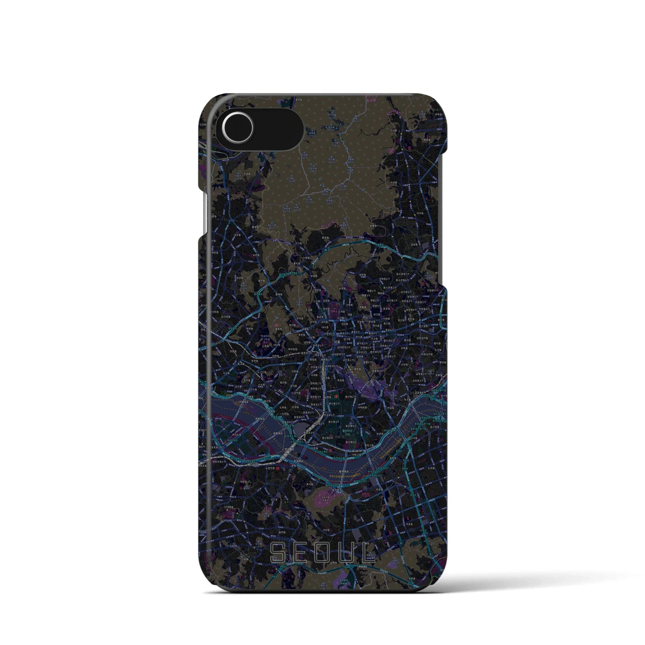 【ソウル(韓国)】地図柄iPhoneケース(バックカバータイプ)