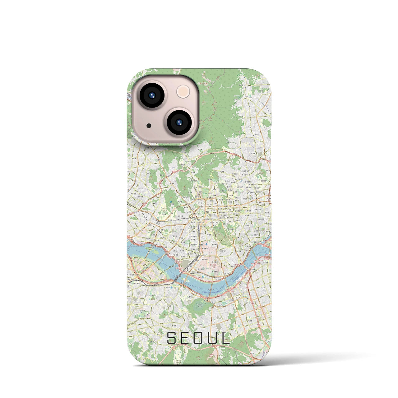 【ソウル(韓国)】地図柄iPhoneケース(バックカバータイプ)