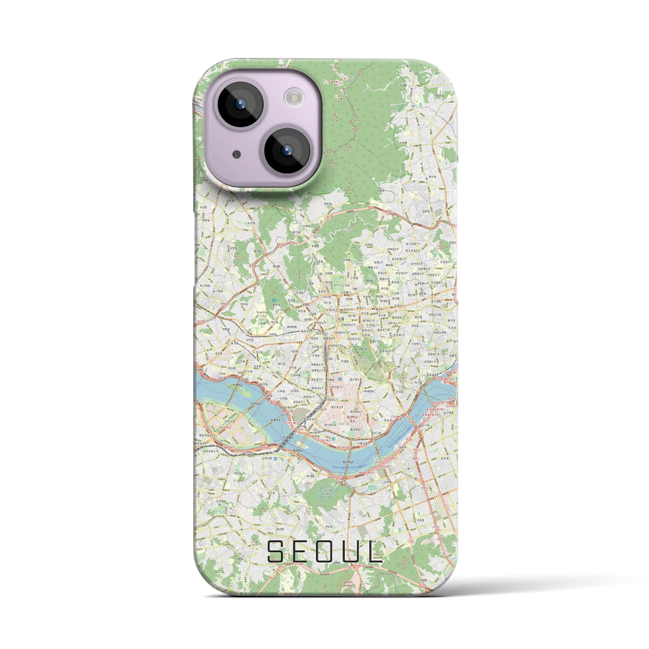 【ソウル(韓国)】地図柄iPhoneケース(バックカバータイプ)