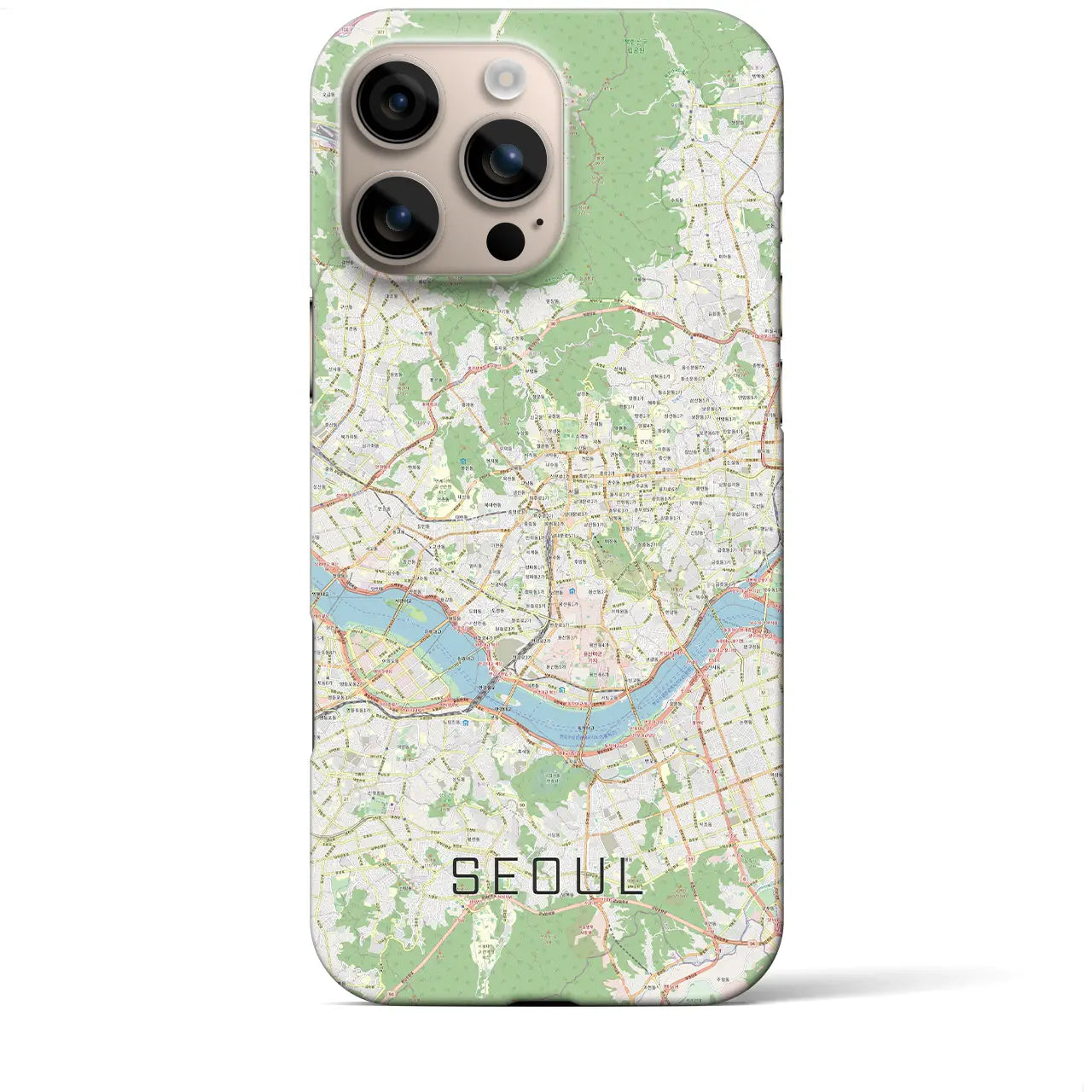 【ソウル(韓国)】地図柄iPhoneケース(バックカバータイプ)