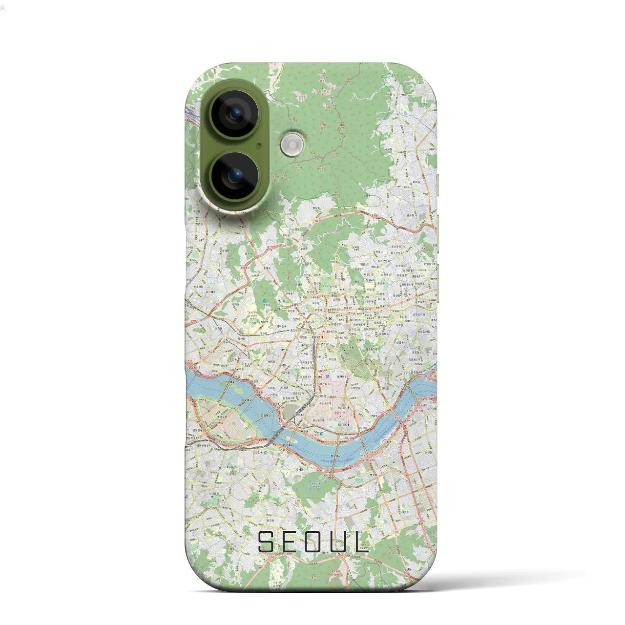 【ソウル(韓国)】地図柄iPhoneケース(バックカバータイプ)ナチュラル・iPhone 17 Pro Max 用