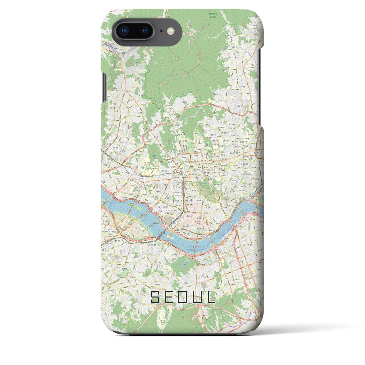 【ソウル(韓国)】地図柄iPhoneケース(バックカバータイプ)