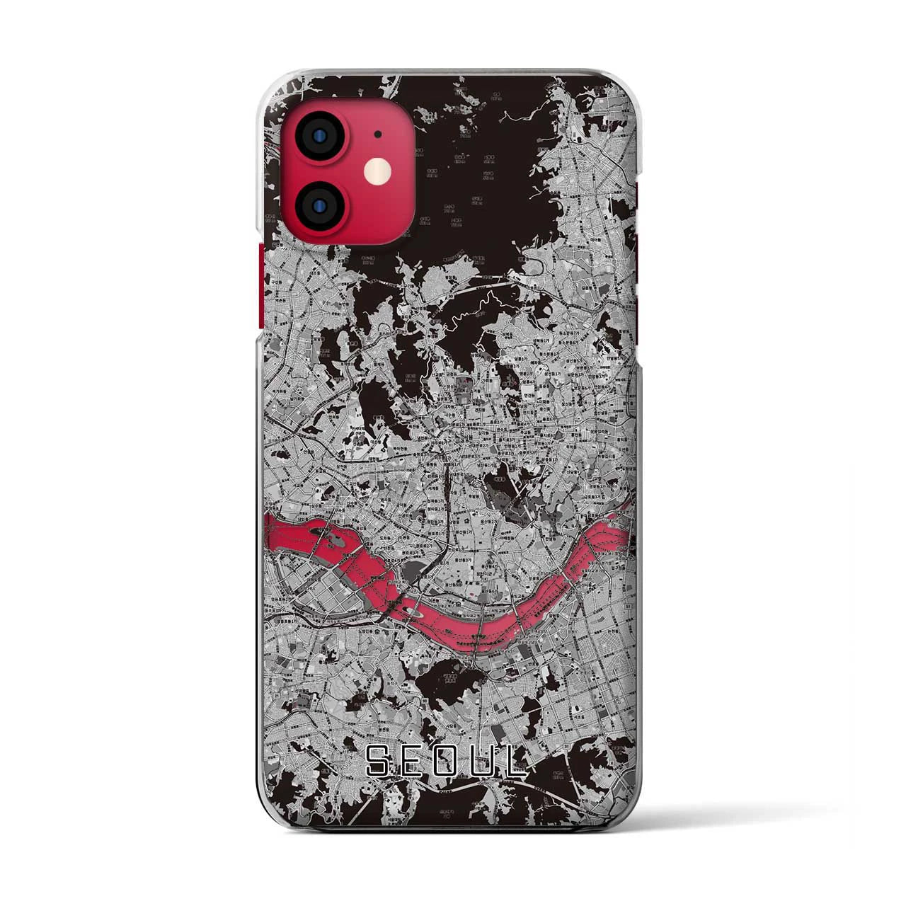 【ソウル(韓国)】地図柄iPhoneケース(クリアタイプ)