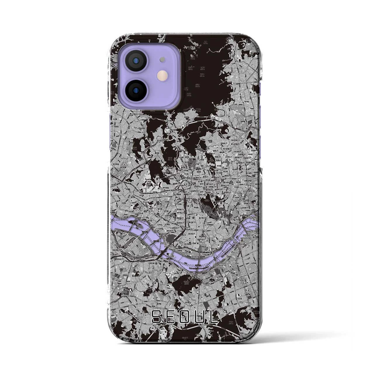 【ソウル(韓国)】地図柄iPhoneケース(クリアタイプ)