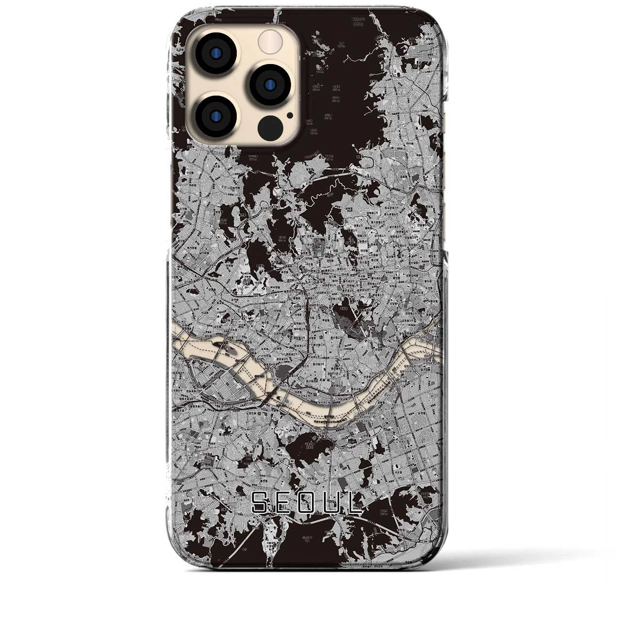 【ソウル(韓国)】地図柄iPhoneケース(クリアタイプ)