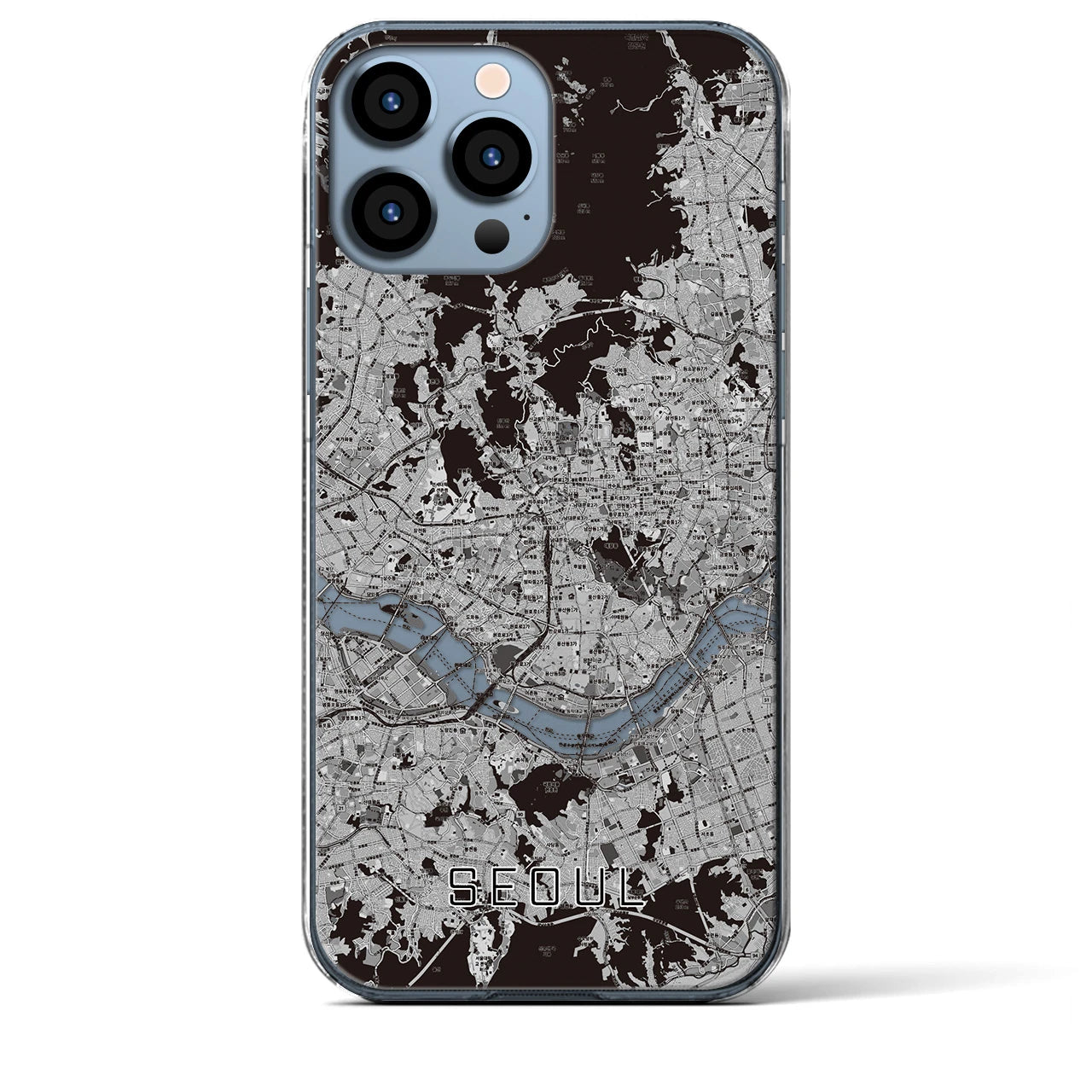 【ソウル(韓国)】地図柄iPhoneケース(クリアタイプ)