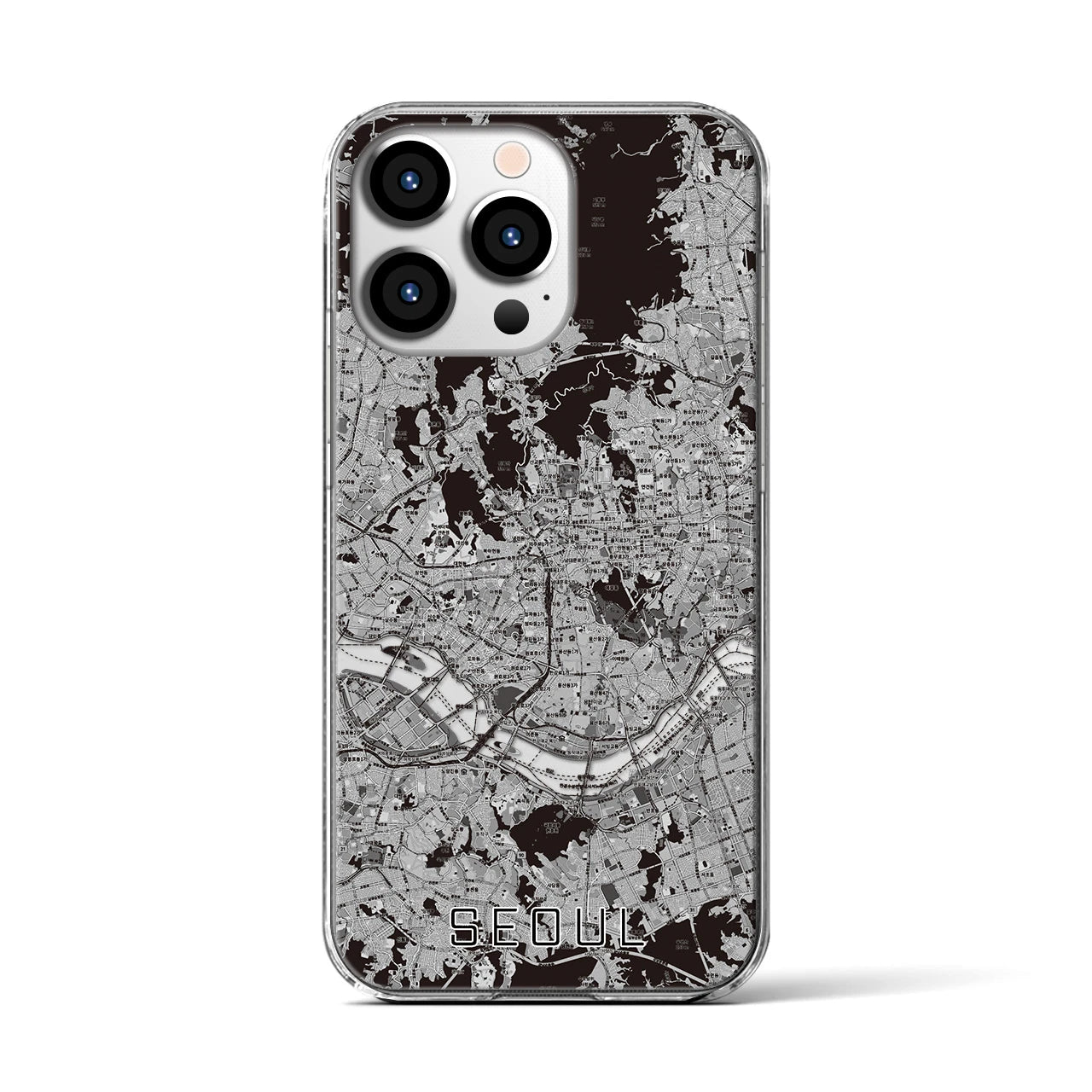 【ソウル(韓国)】地図柄iPhoneケース(クリアタイプ)