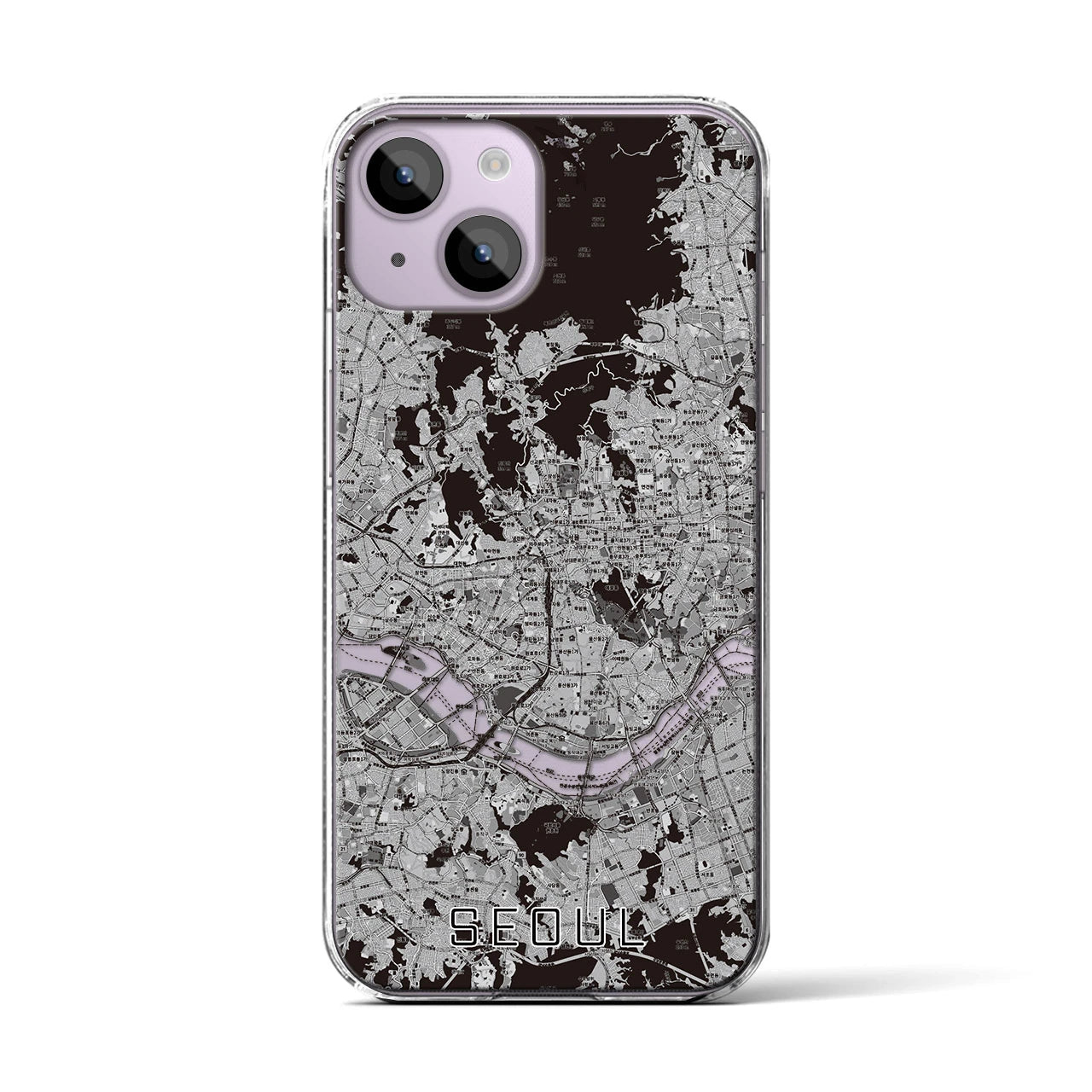 【ソウル(韓国)】地図柄iPhoneケース(クリアタイプ)
