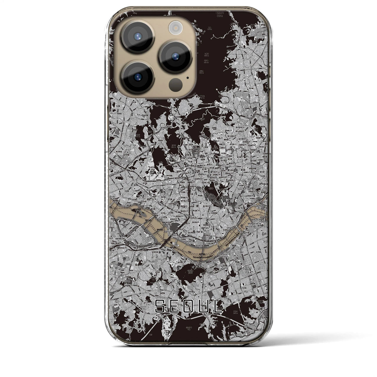 【ソウル(韓国)】地図柄iPhoneケース(クリアタイプ)