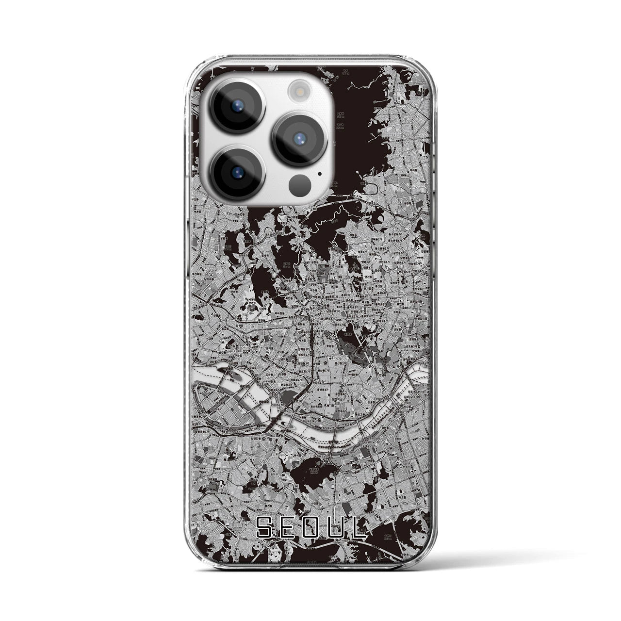 【ソウル(韓国)】地図柄iPhoneケース(クリアタイプ)