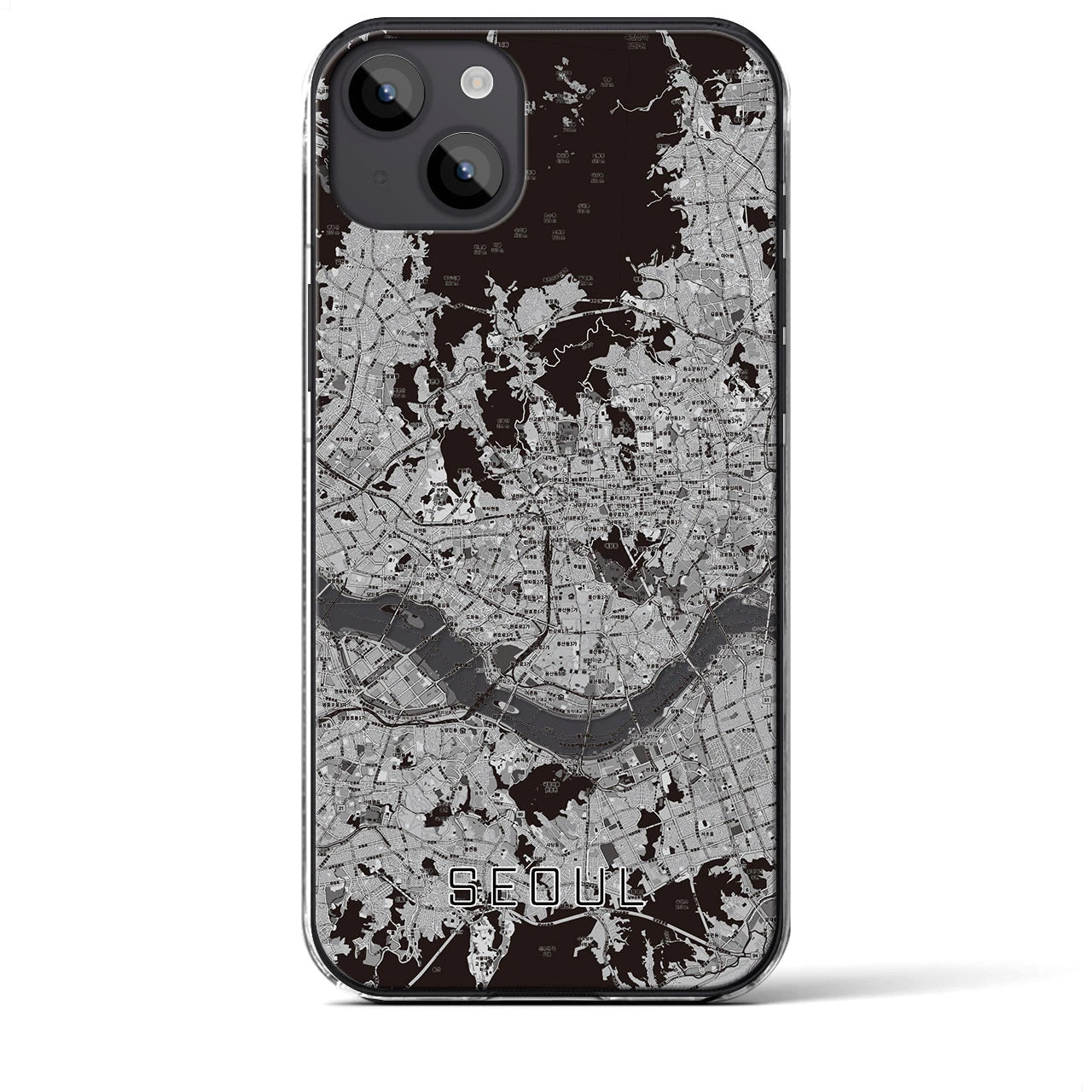 【ソウル(韓国)】地図柄iPhoneケース(クリアタイプ)