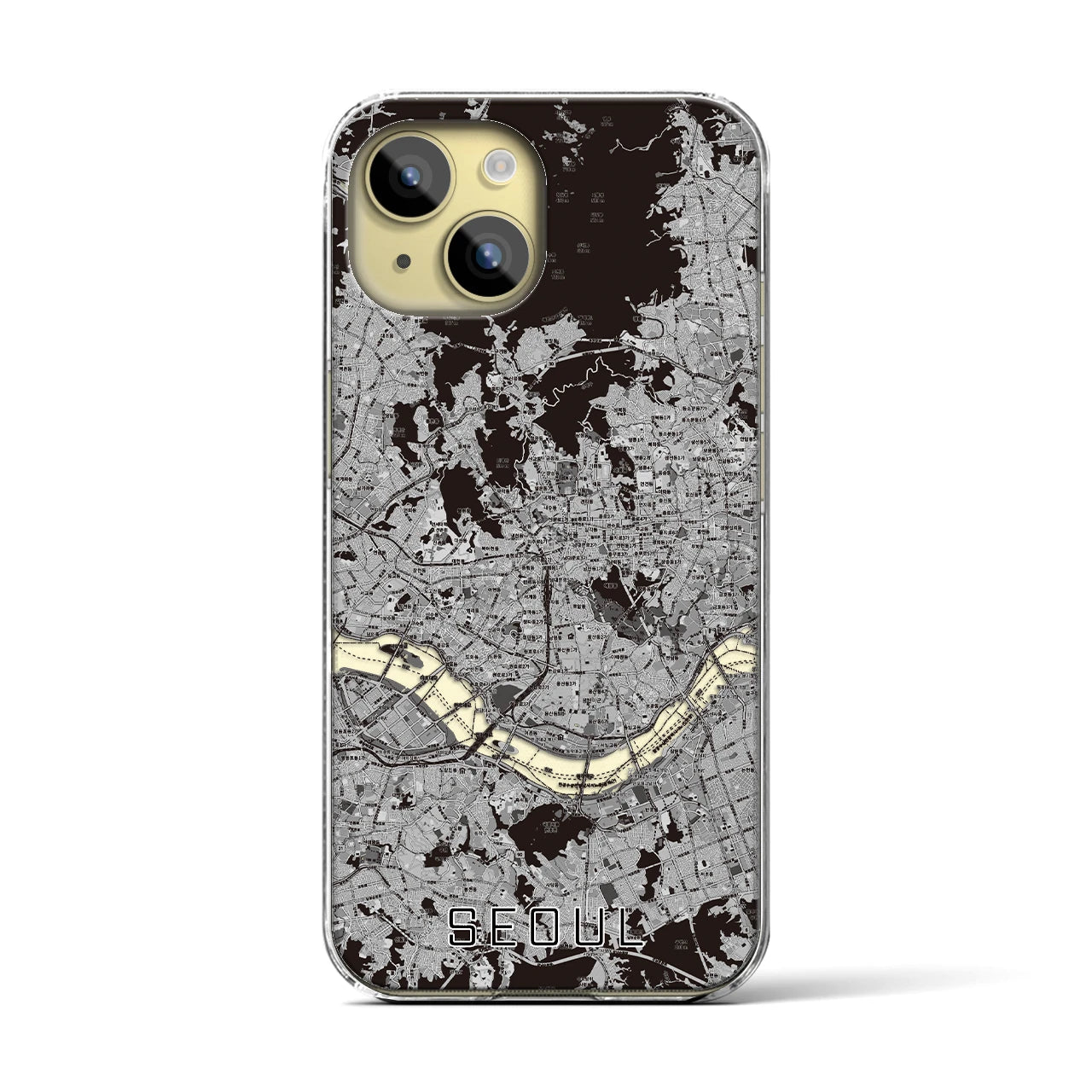 【ソウル(韓国)】地図柄iPhoneケース(クリアタイプ)
