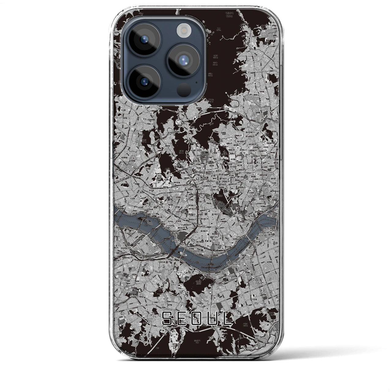 【ソウル(韓国)】地図柄iPhoneケース(クリアタイプ)