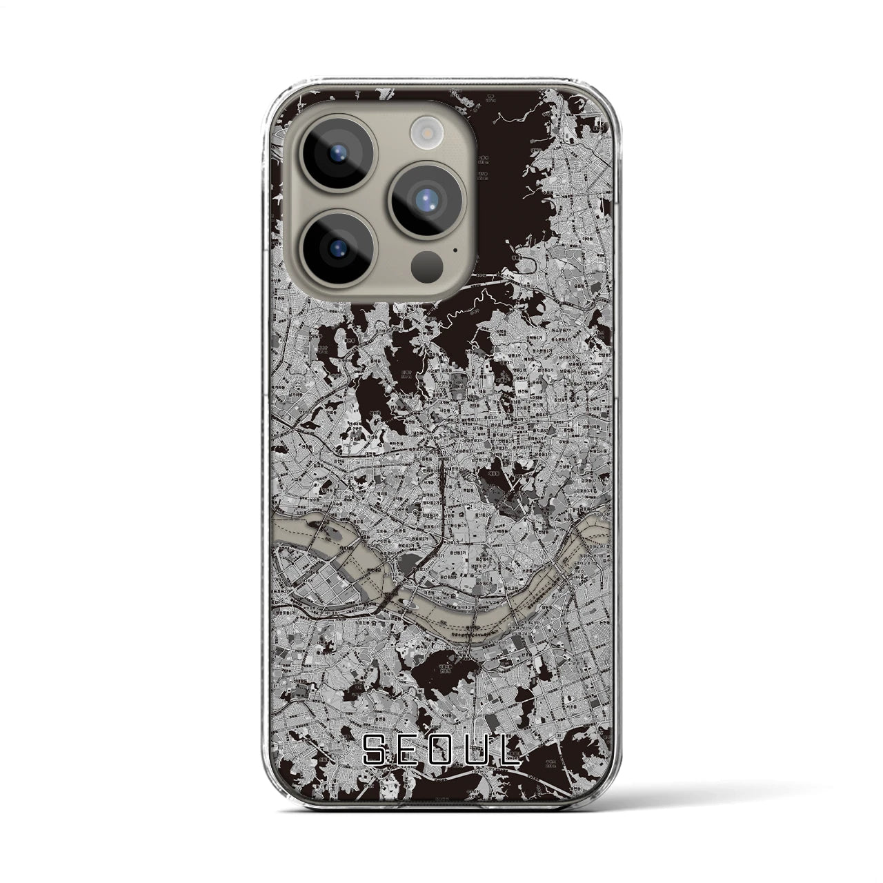 【ソウル(韓国)】地図柄iPhoneケース(クリアタイプ)