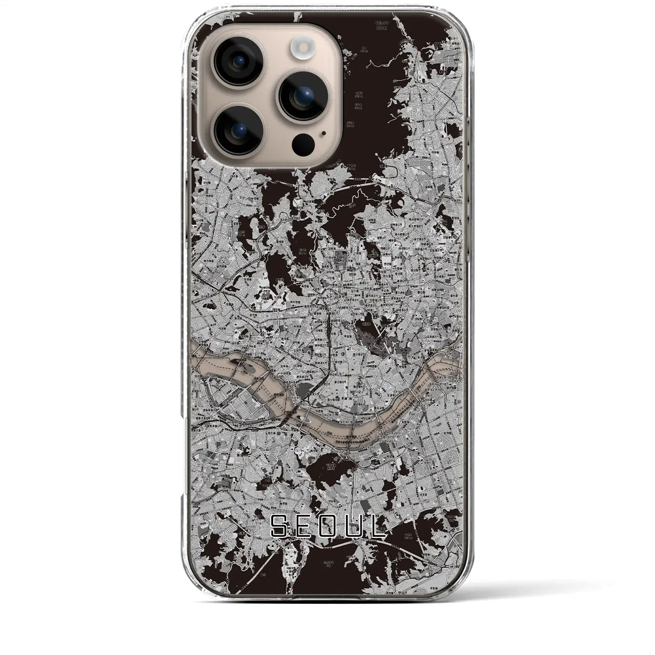 【ソウル(韓国)】地図柄iPhoneケース(クリアタイプ)