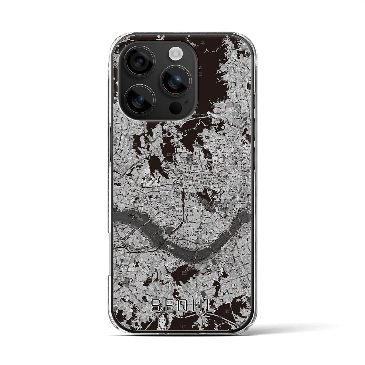 【ソウル(韓国)】地図柄iPhoneケース(クリアタイプ)