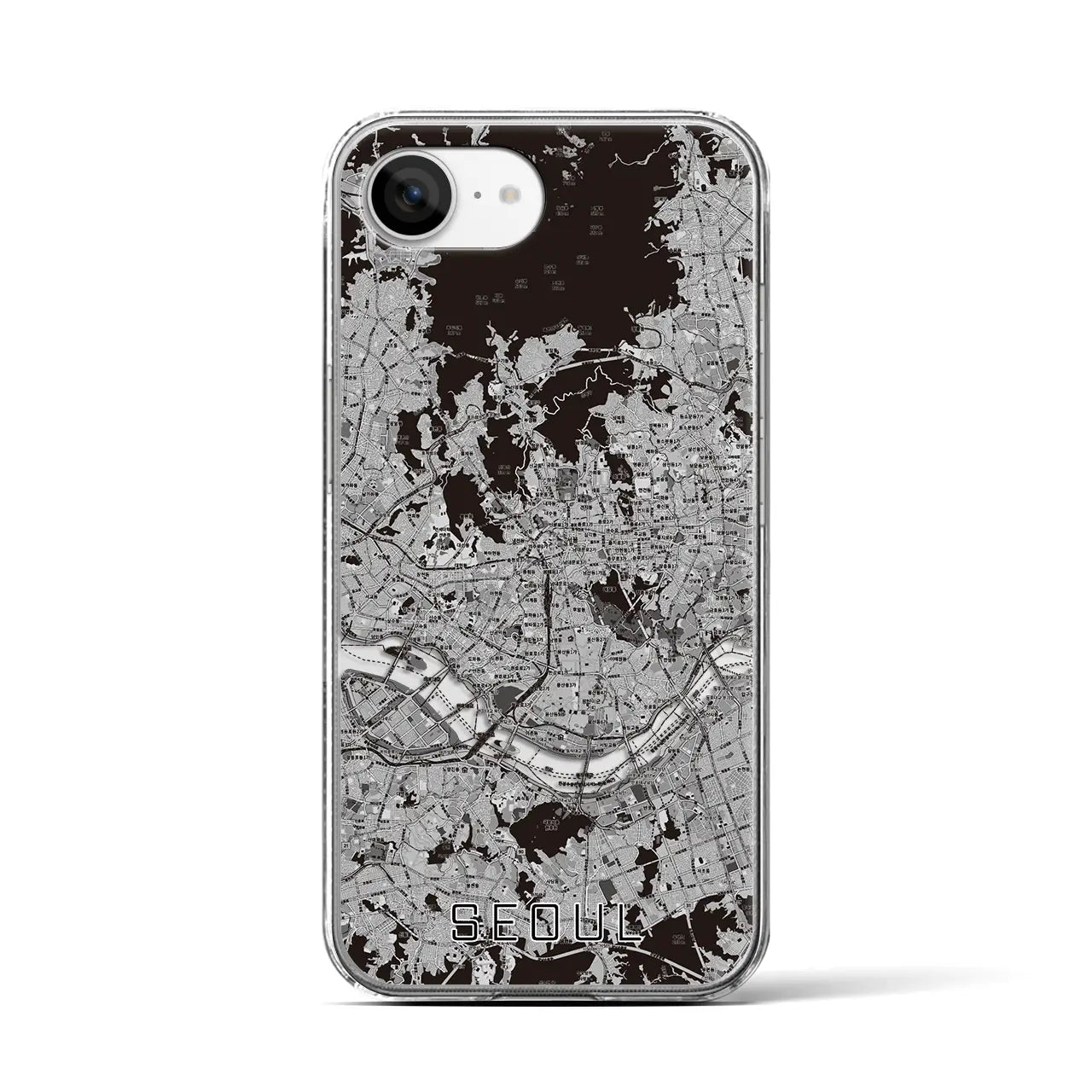 【ソウル(韓国)】地図柄iPhoneケース(クリアタイプ)