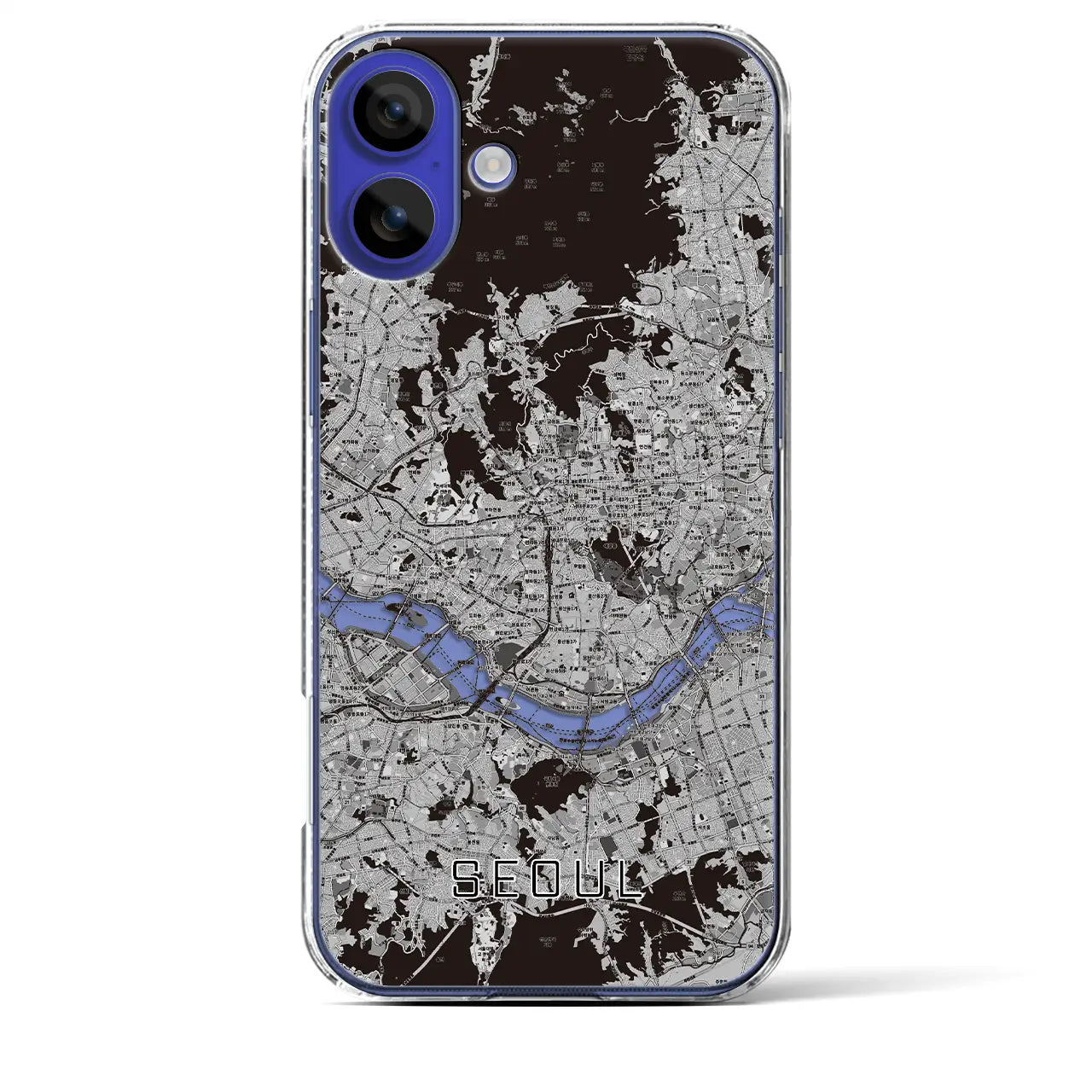 【ソウル(韓国)】地図柄iPhoneケース(クリアタイプ)