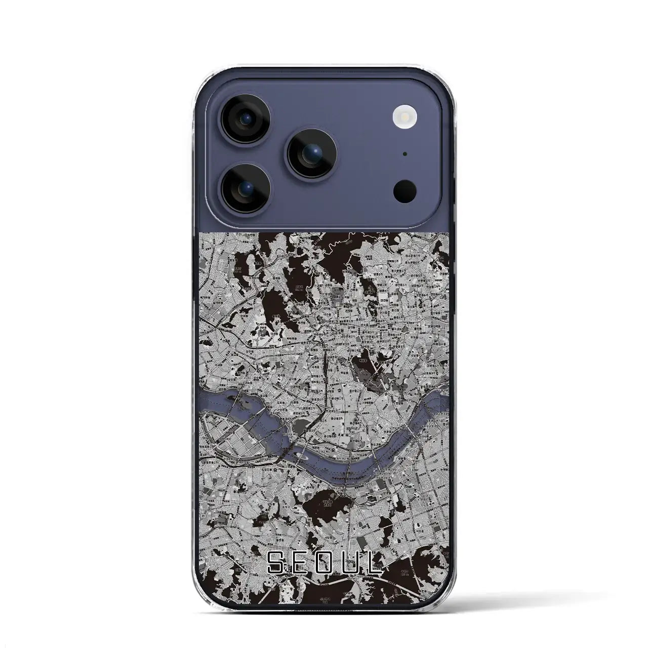【ソウル(韓国)】地図柄iPhoneケース(クリアタイプ)