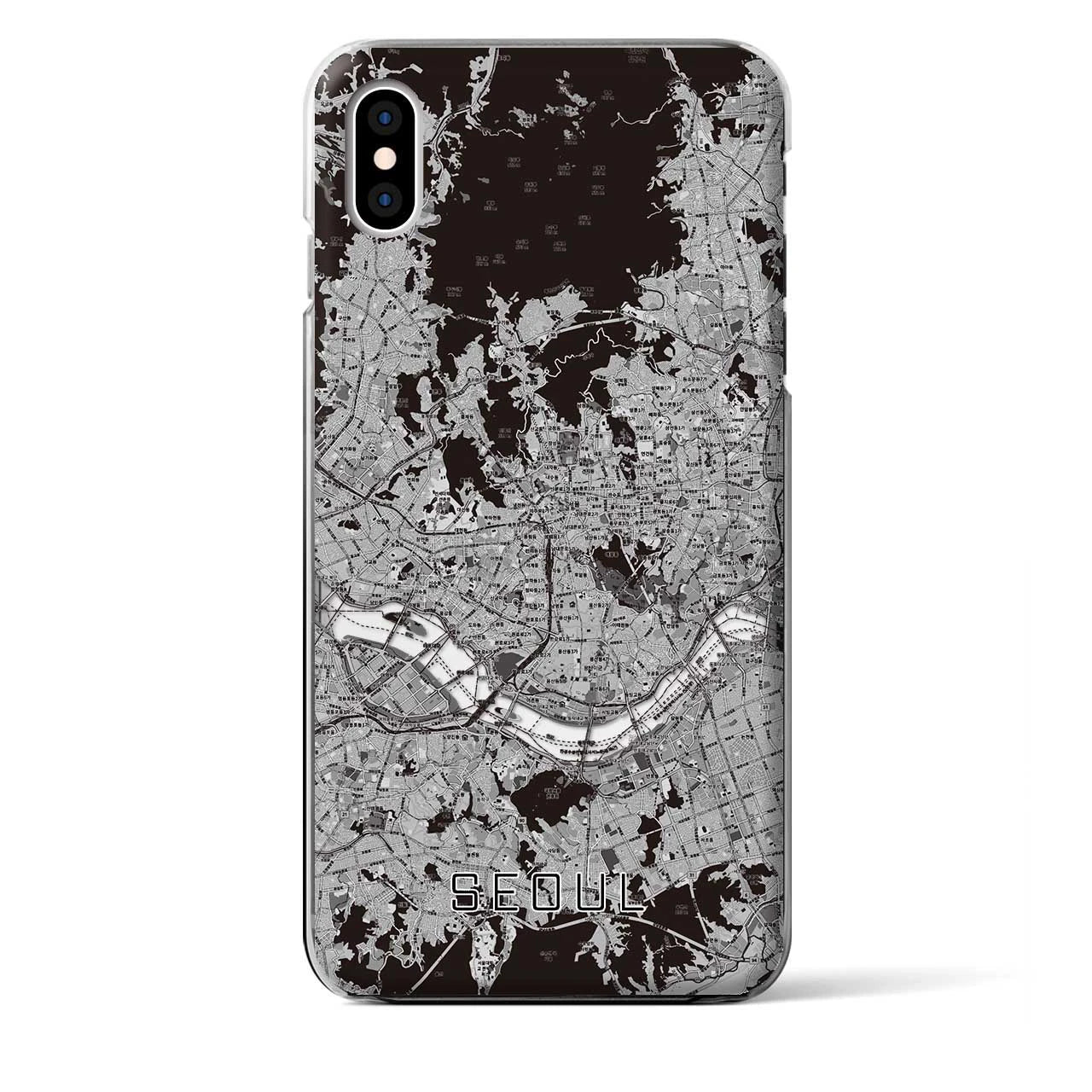 【ソウル(韓国)】地図柄iPhoneケース(クリアタイプ)