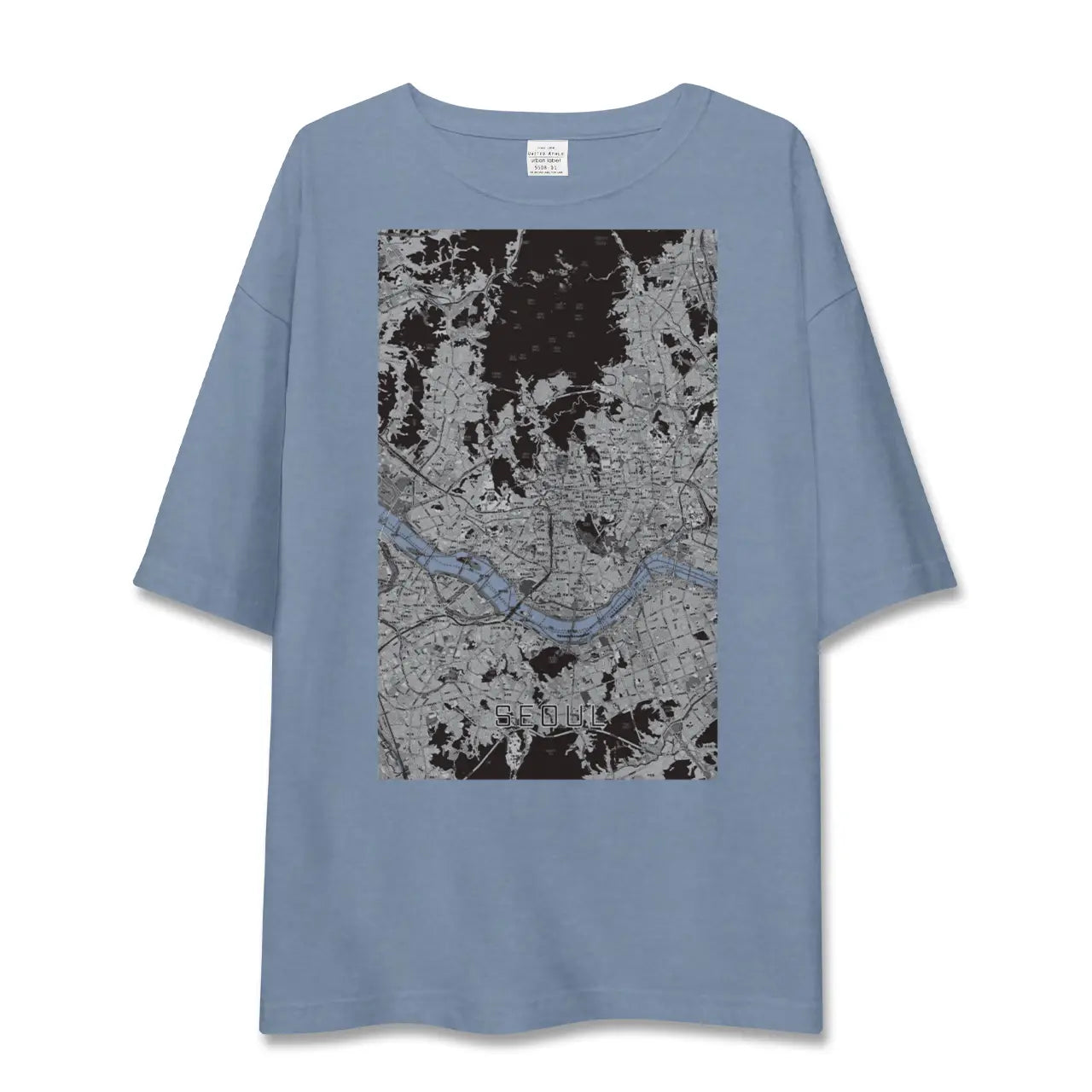 【ソウル(韓国)】地図柄ビッグシルエットTシャツ