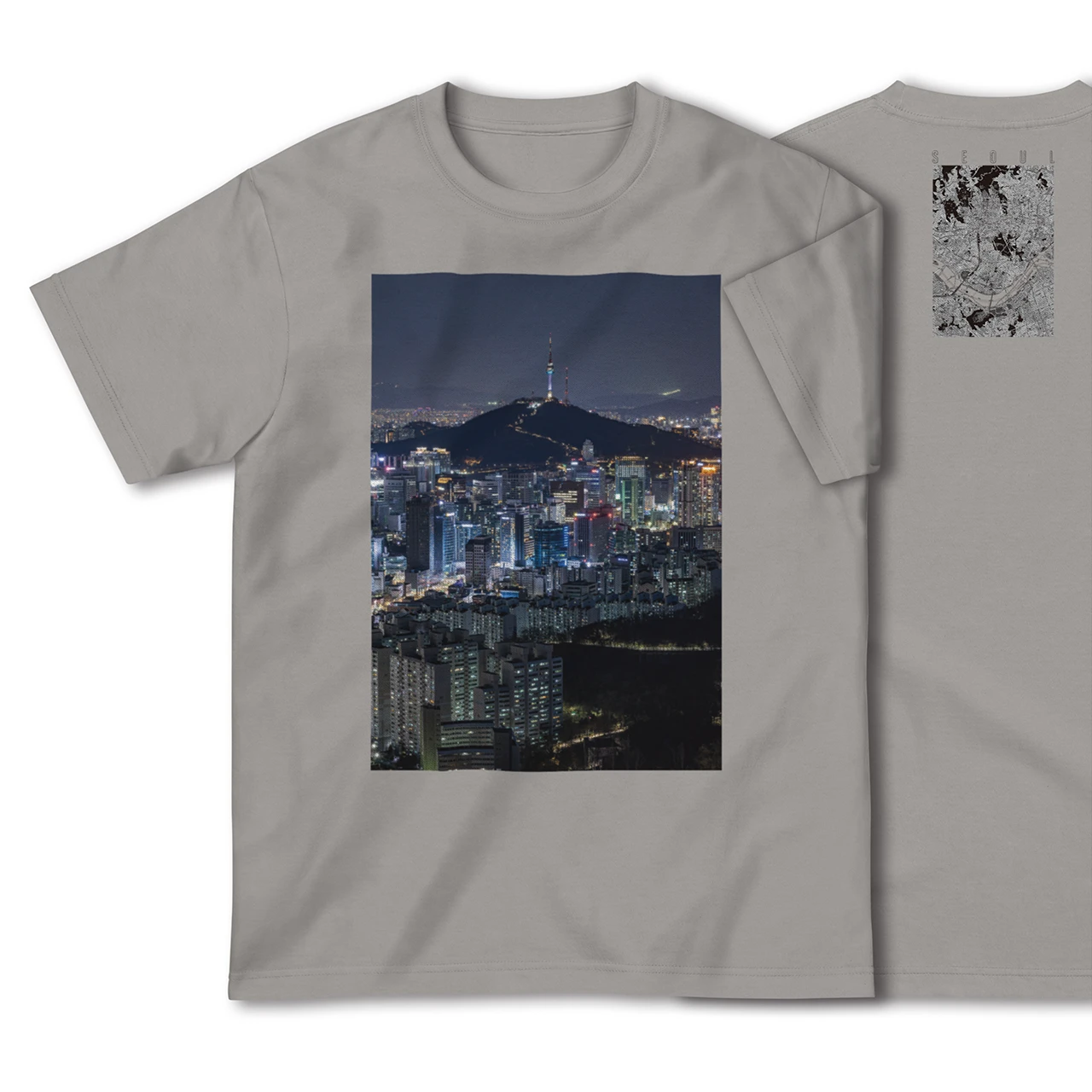 【ソウル(韓国)】Map World ハイクオリティTシャツ