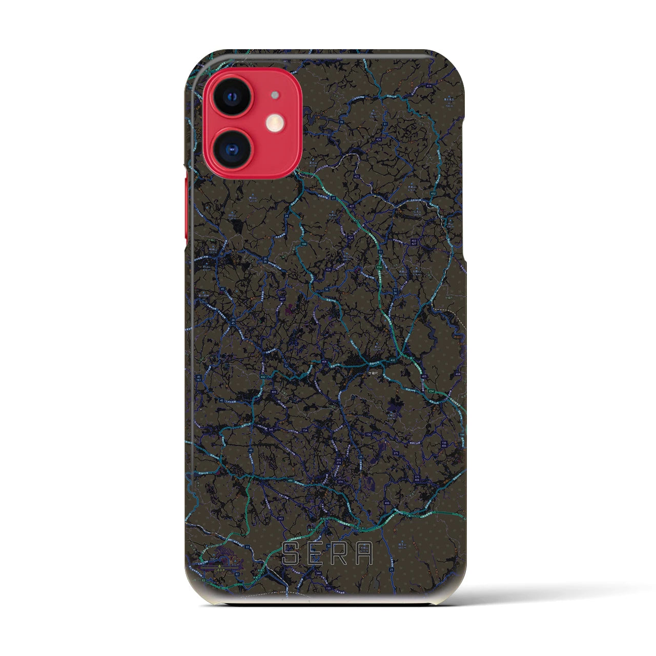 【世羅(広島県)】地図柄iPhoneケース(バックカバータイプ)