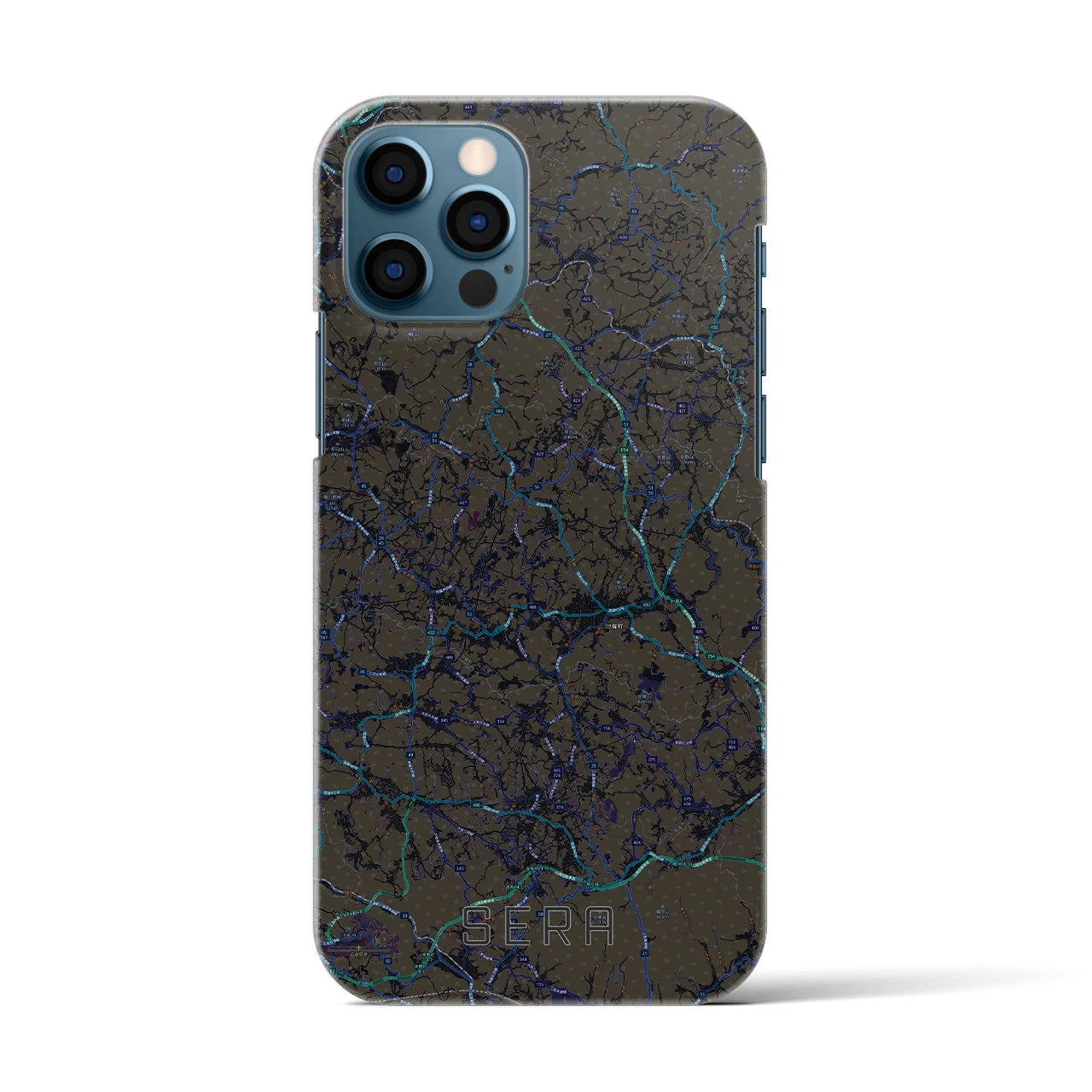 【世羅(広島県)】地図柄iPhoneケース(バックカバータイプ)