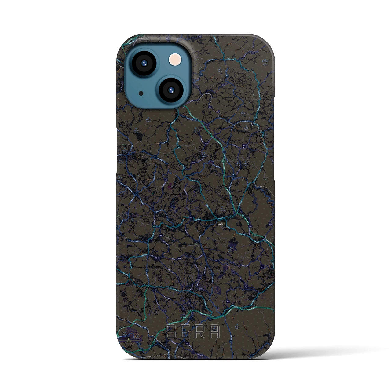 【世羅(広島県)】地図柄iPhoneケース(バックカバータイプ)