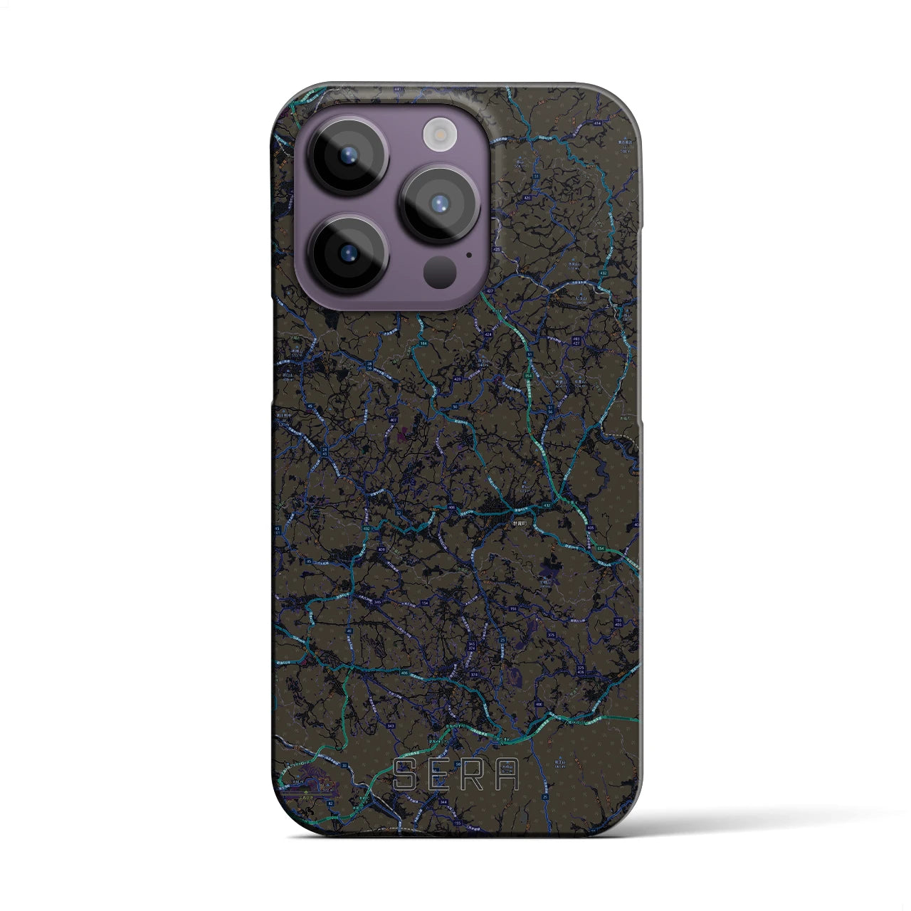 【世羅(広島県)】地図柄iPhoneケース(バックカバータイプ)