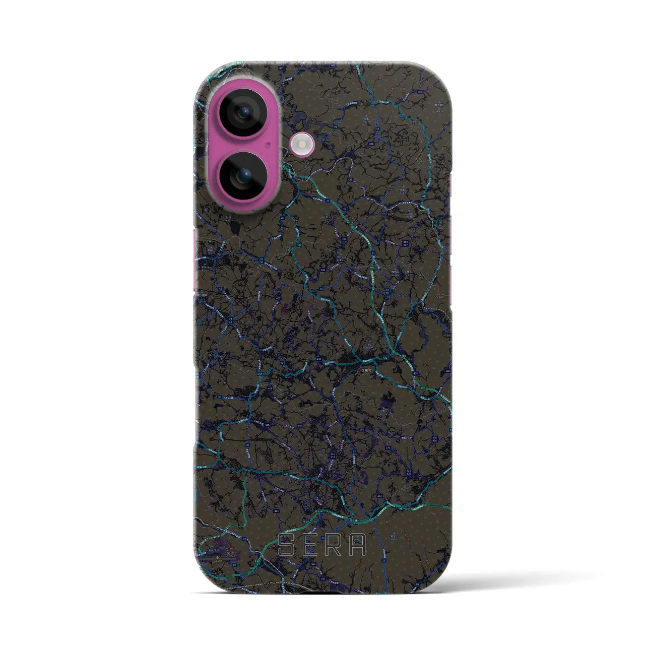 【世羅(広島県)】地図柄iPhoneケース(バックカバータイプ)