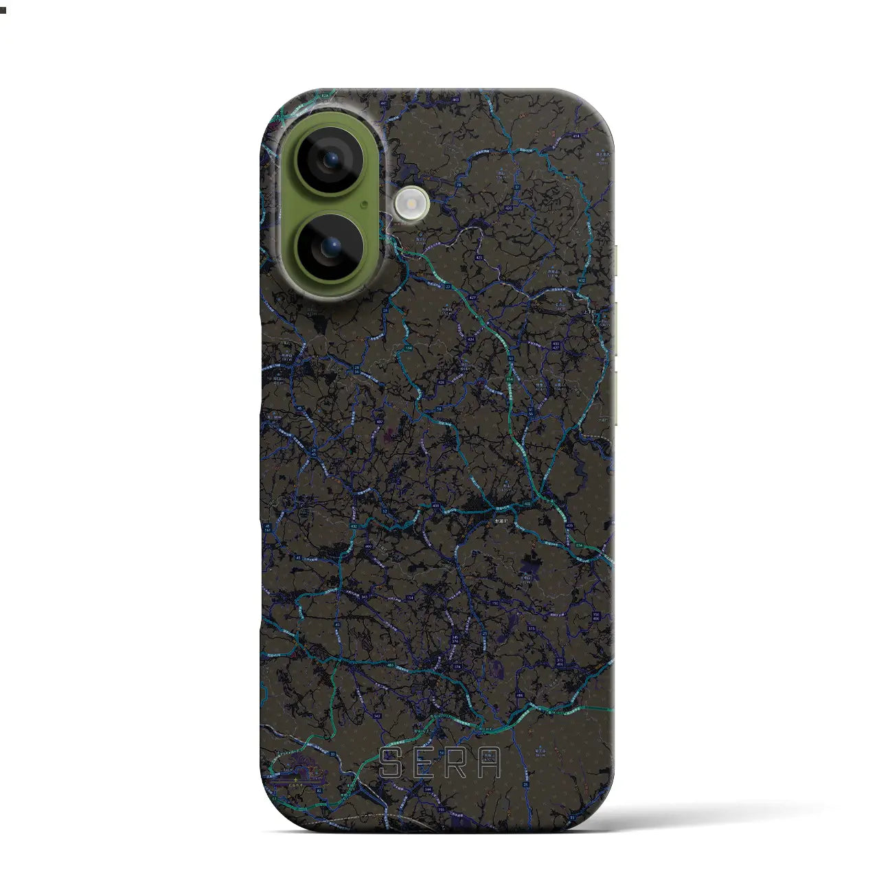 【世羅(広島県)】地図柄iPhoneケース(バックカバータイプ)