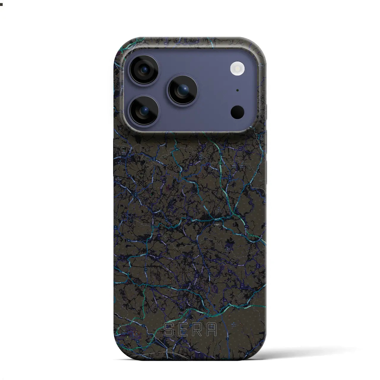 【世羅(広島県)】地図柄iPhoneケース(バックカバータイプ)