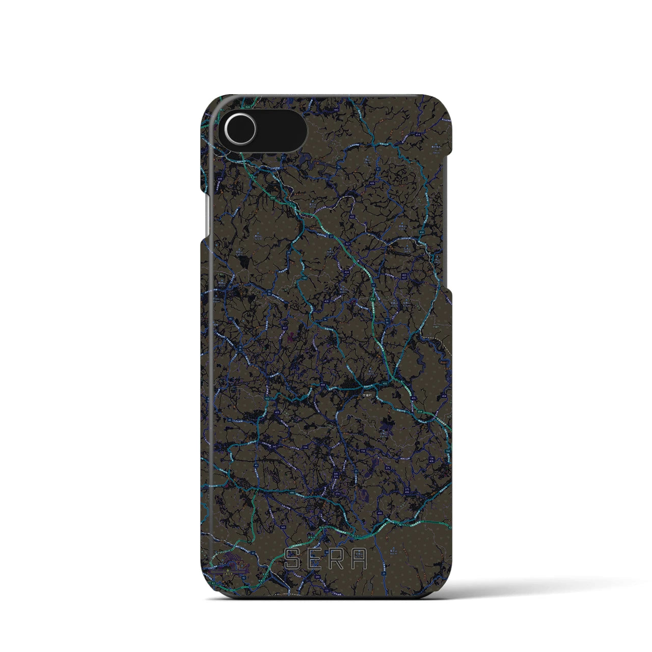 【世羅(広島県)】地図柄iPhoneケース(バックカバータイプ)