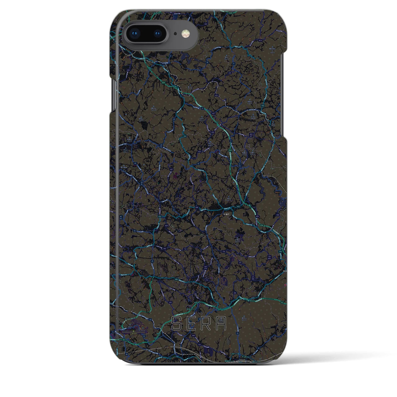 【世羅(広島県)】地図柄iPhoneケース(バックカバータイプ)