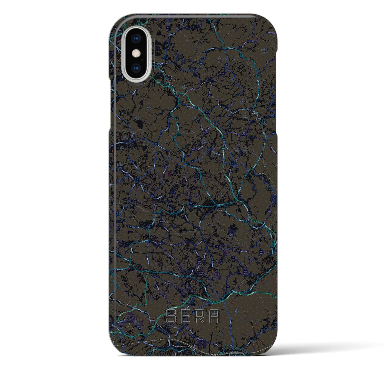 【世羅(広島県)】地図柄iPhoneケース(バックカバータイプ)