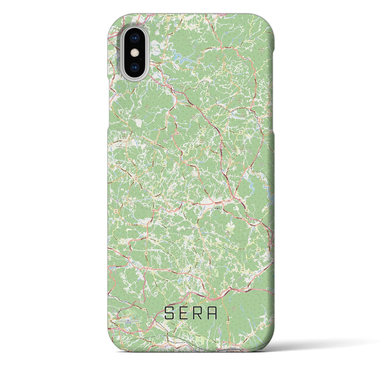 【世羅(広島県)】地図柄iPhoneケース(バックカバータイプ)