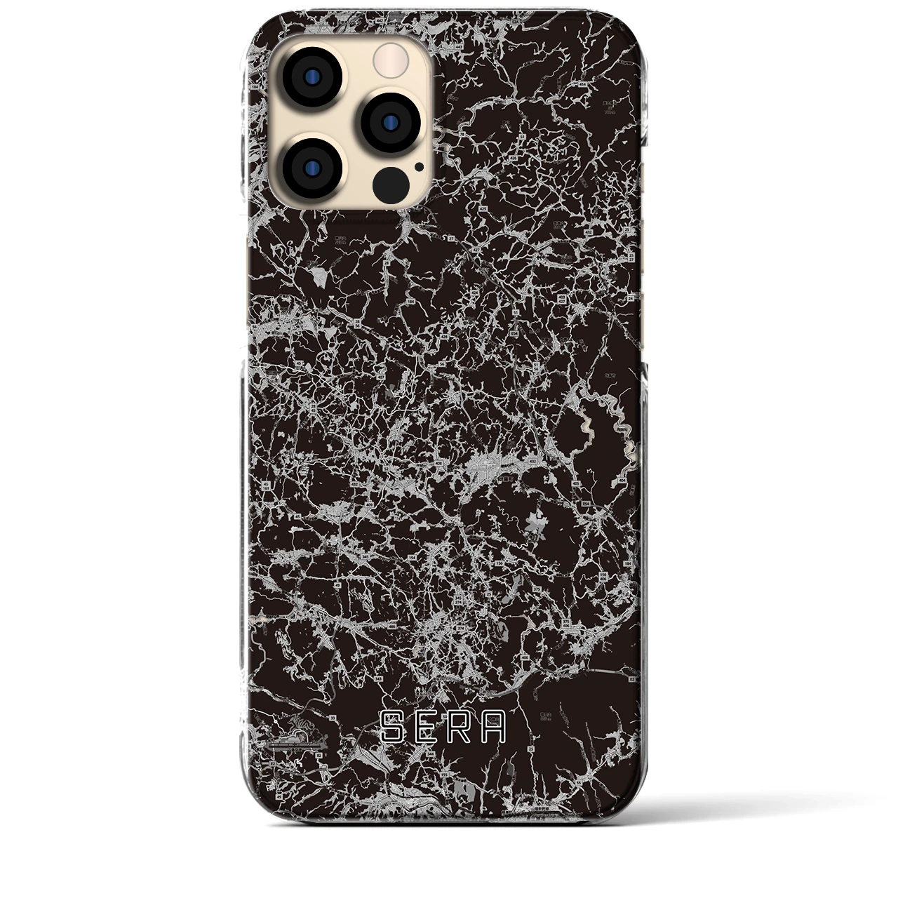 【世羅(広島県)】地図柄iPhoneケース(クリアタイプ)